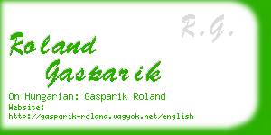 roland gasparik business card